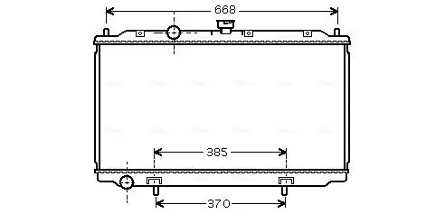 Handler.Part Radiator, engine cooling AVA DN2221 1