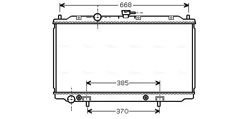 Handler.Part Radiator, engine cooling AVA DN2223 1