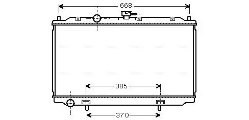 Handler.Part Radiator, engine cooling AVA DN2224 1