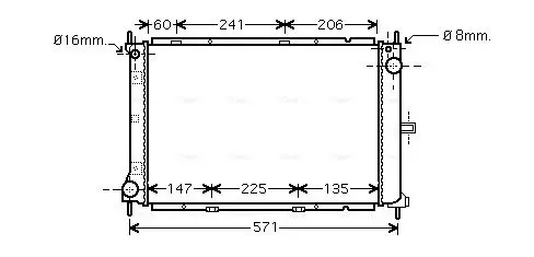 Handler.Part Radiator, engine cooling AVA DN2249 1