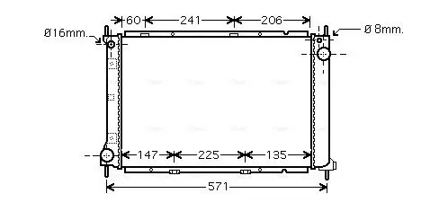 Handler.Part Radiator, engine cooling AVA DN2250 1