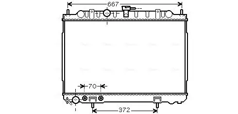 Handler.Part Radiator, engine cooling AVA DN2260 1