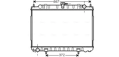 Handler.Part Radiator, engine cooling AVA DN2240 1