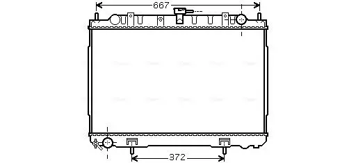 Handler.Part Radiator, engine cooling AVA DN2241 1