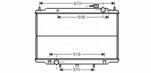 Handler.Part Radiator, engine cooling AVA DN2266 1