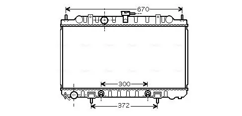 Handler.Part Radiator, engine cooling AVA DN2289 1