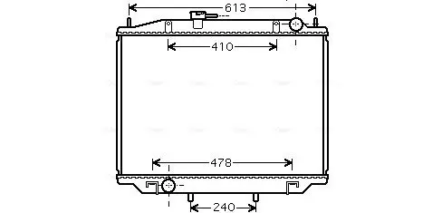 Handler.Part Radiator, engine cooling AVA DN2300 1