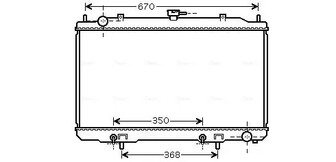 Handler.Part Radiator, engine cooling AVA DN2320 1