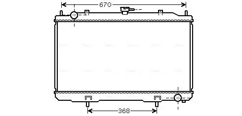 Handler.Part Radiator, engine cooling AVA DN2324 1