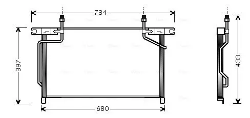 Handler.Part Condenser, air conditioning AVA DN5213 1