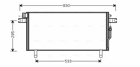 Handler.Part Condenser, air conditioning AVA DN5268 1