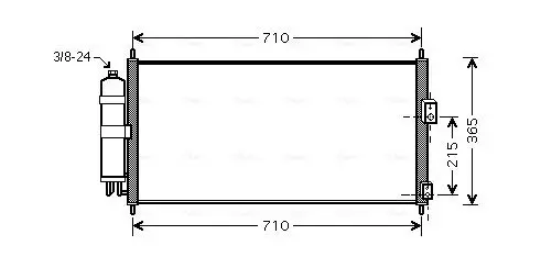 Handler.Part Condenser, air conditioning AVA DN5311D 1