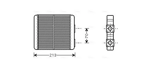 Handler.Part Heat exchanger, interior heating AVA DN6226 1