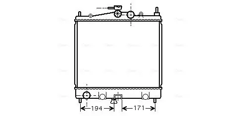 Handler.Part Radiator, engine cooling AVA DNA2247 1