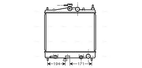 Handler.Part Radiator, engine cooling AVA DNA2248 1