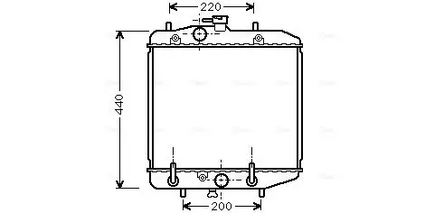 Handler.Part Radiator, engine cooling AVA DU2025 1