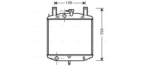 Handler.Part Radiator, engine cooling AVA DU2026 1