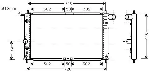 Handler.Part Radiator, engine cooling AVA DW2017 1