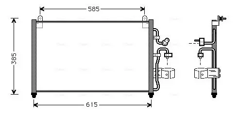 Handler.Part Condenser, air conditioning AVA DW5013 1