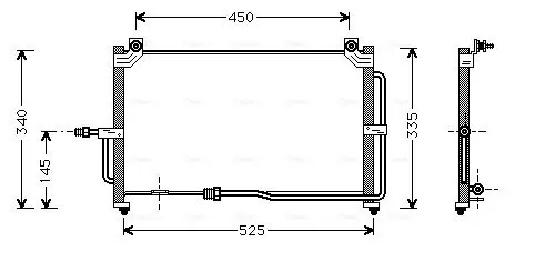 Handler.Part Condenser, air conditioning AVA DW5028 1