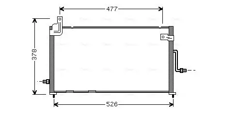 Handler.Part Condenser, air conditioning AVA DW5044 1