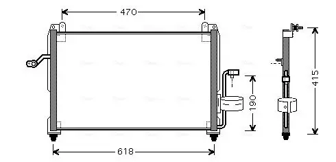 Handler.Part Condenser, air conditioning AVA DW5045 1