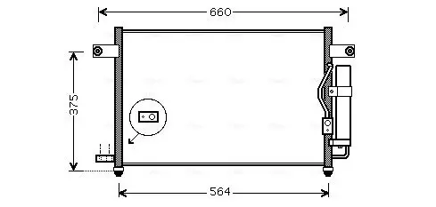 Handler.Part Condenser, air conditioning AVA DW5049D 1