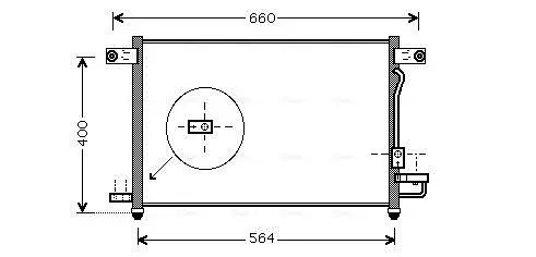 Handler.Part Condenser, air conditioning AVA DW5061D 1