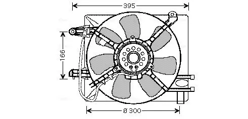 Handler.Part Fan, radiator AVA DW7505 1