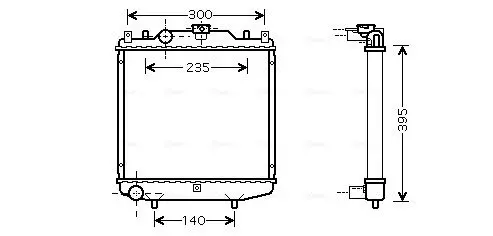 Handler.Part Radiator, engine cooling AVA DWA2051 1