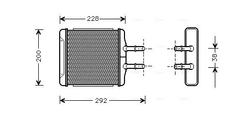 Handler.Part Heat exchanger, interior heating AVA DWA6027 1