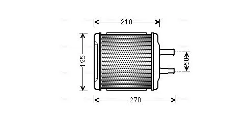 Handler.Part Heat exchanger, interior heating AVA DWA6088 1