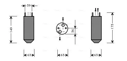 Handler.Part Dryer, air conditioning AVA DWD023 1