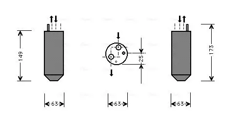 Handler.Part Dryer, air conditioning AVA DWD029 1