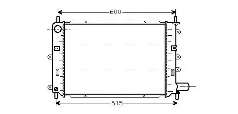 Handler.Part Radiator, engine cooling AVA FD2059 1