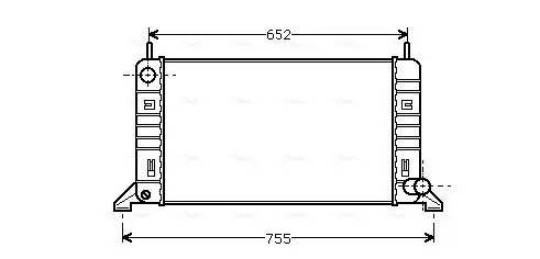 Handler.Part Radiator, engine cooling AVA FD2078 1