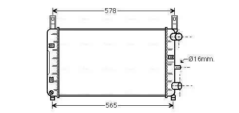 Handler.Part Radiator, engine cooling AVA FDA2117 1