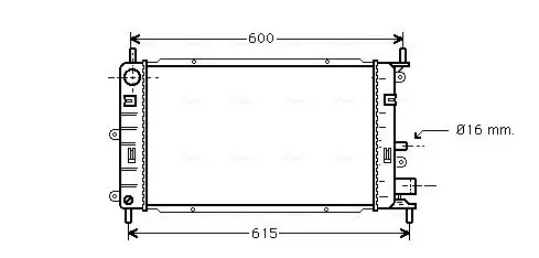 Handler.Part Radiator, engine cooling AVA FD2150 1