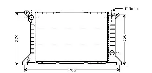 Handler.Part Radiator, engine cooling AVA FD2203 1