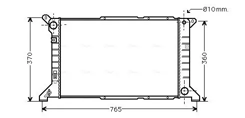 Handler.Part Radiator, engine cooling AVA FD2204 1