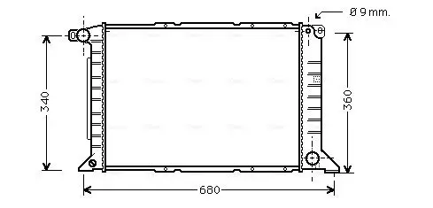 Handler.Part Radiator, engine cooling AVA FD2261 1