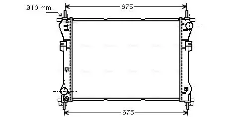 Handler.Part Radiator, engine cooling AVA FD2319 1