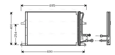 Handler.Part Condenser, air conditioning AVA FD5227 1