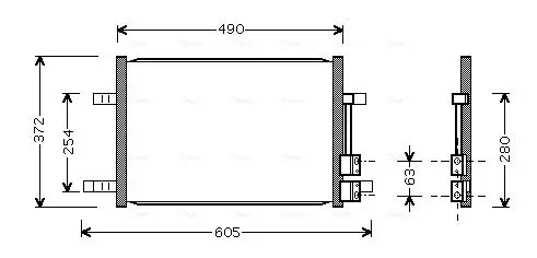 Handler.Part Condenser, air conditioning AVA FD5327 1