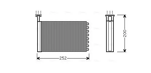 Handler.Part Heat exchanger, interior heating AVA FD6164 1