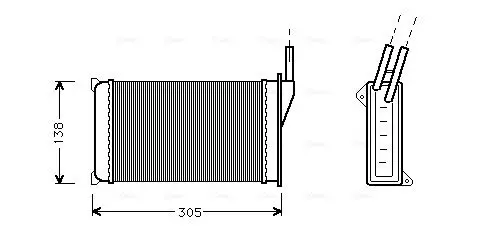 Handler.Part Heat exchanger, interior heating AVA FD6093 1