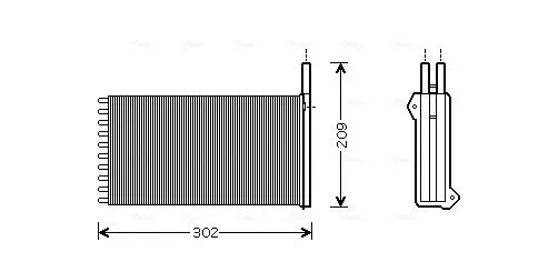 Handler.Part Heat exchanger, interior heating AVA FD6154 1