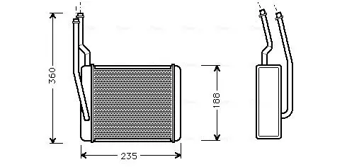 Handler.Part Heat exchanger, interior heating AVA FD6272 1