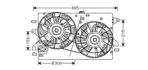 Handler.Part Fan, radiator AVA FD7503 1