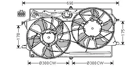 Handler.Part Fan, radiator AVA FD7507 1